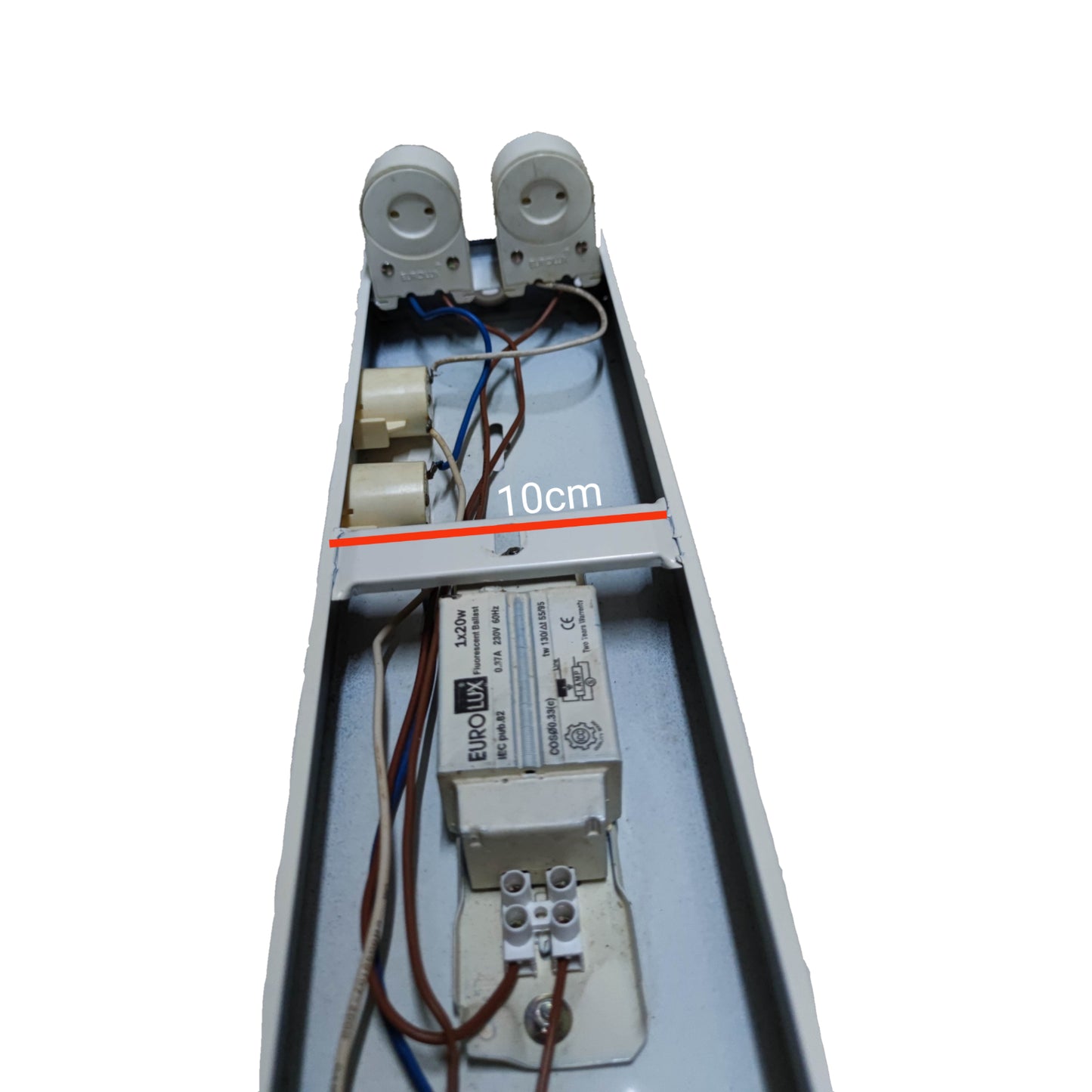 Eurolux 2x20W Box Type Fixture with Magnetic Ballast and Starter 220V, 2x18W Fluorescent Fixture Box type with Magnetic Ballast and Starter ( Lamps not included)