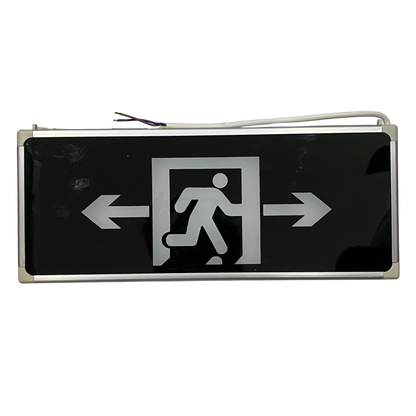 Exit Sign Left or Right Double Face Glass , Exit Running Man 220V 3W LED Green IP30 CA-BLZD-2LR0EI DF(A)
