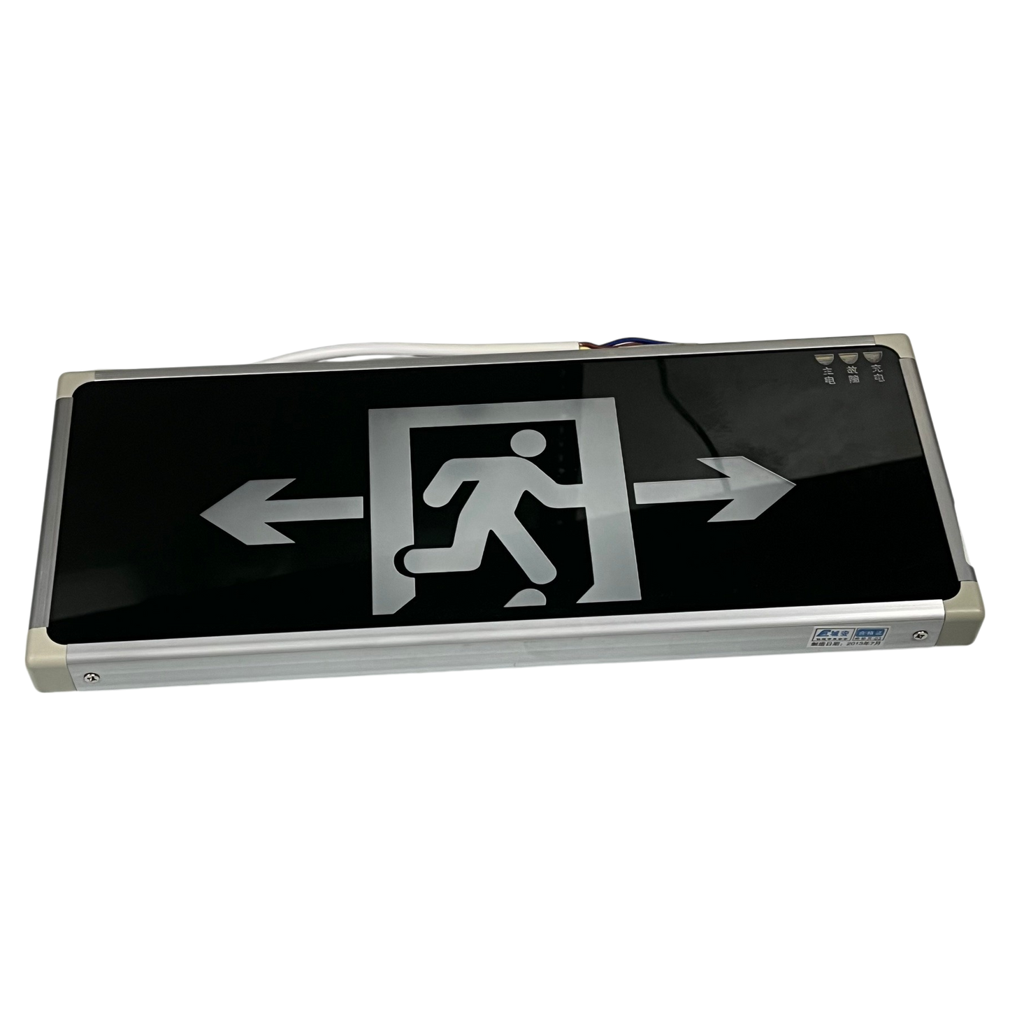 Exit Sign Left or Right Double Face Glass , Exit Running Man 220V 3W LED Green IP30 CA-BLZD-2LR0EI DF(A)