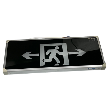 Exit Sign Left or Right Double Face Glass , Exit Running Man 220V 3W LED Green IP30 CA-BLZD-2LR0EI DF(A)