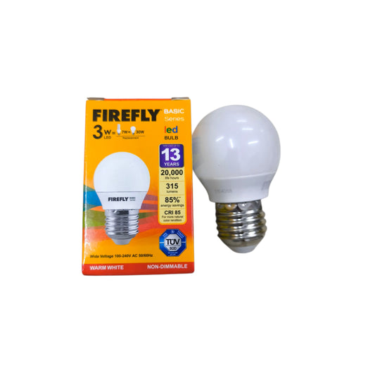 Firefly 3W LED Bulb E27 220V 3000K Warm White EBI103WW
