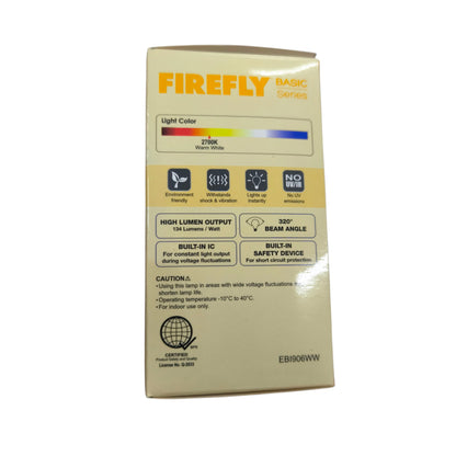 Firefly 6W LED Filament Bulb 3000K Warm White E27 220V EBI906WW
