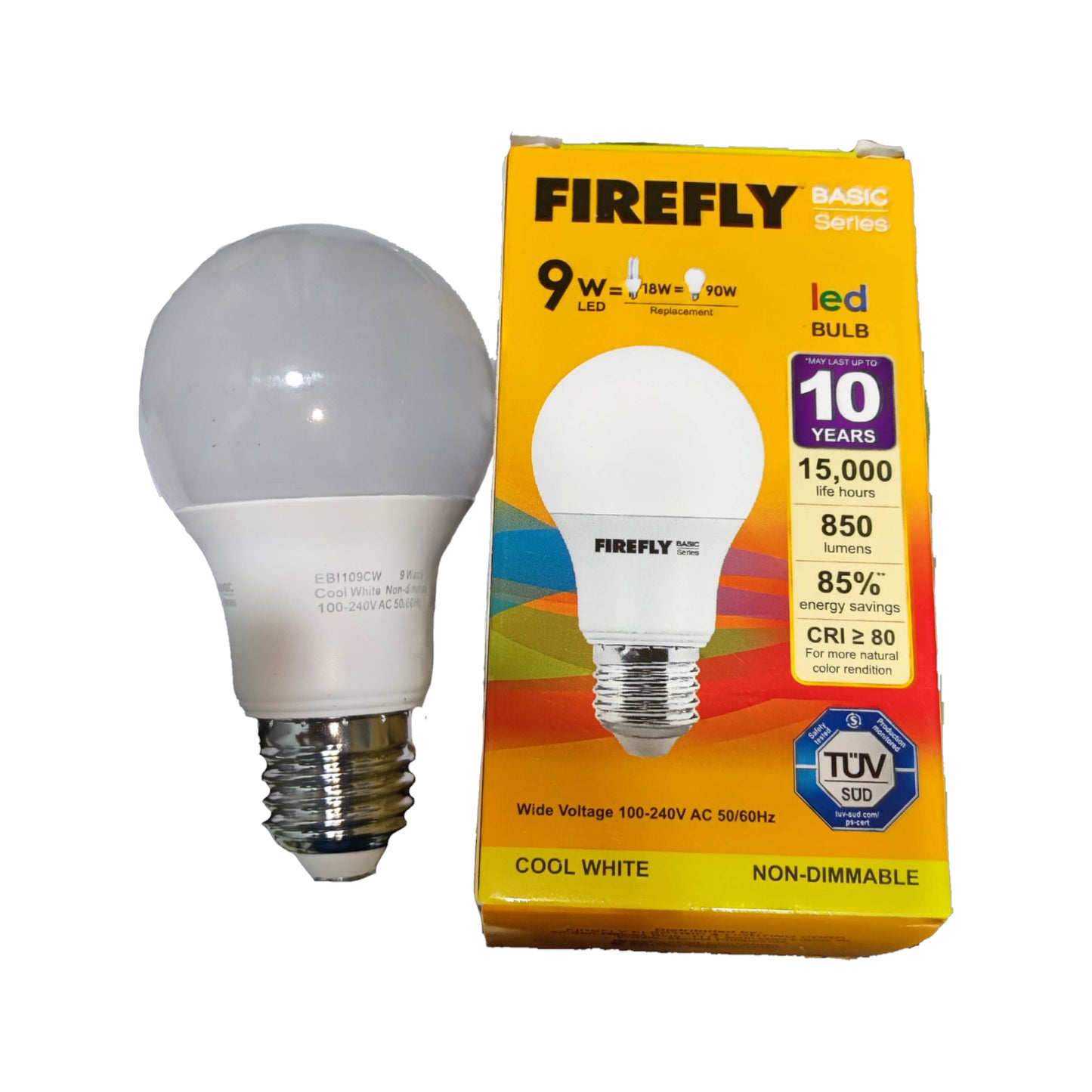 Firefly 9W LED Bulb E27 220V 4000K Cool White EBI109CW