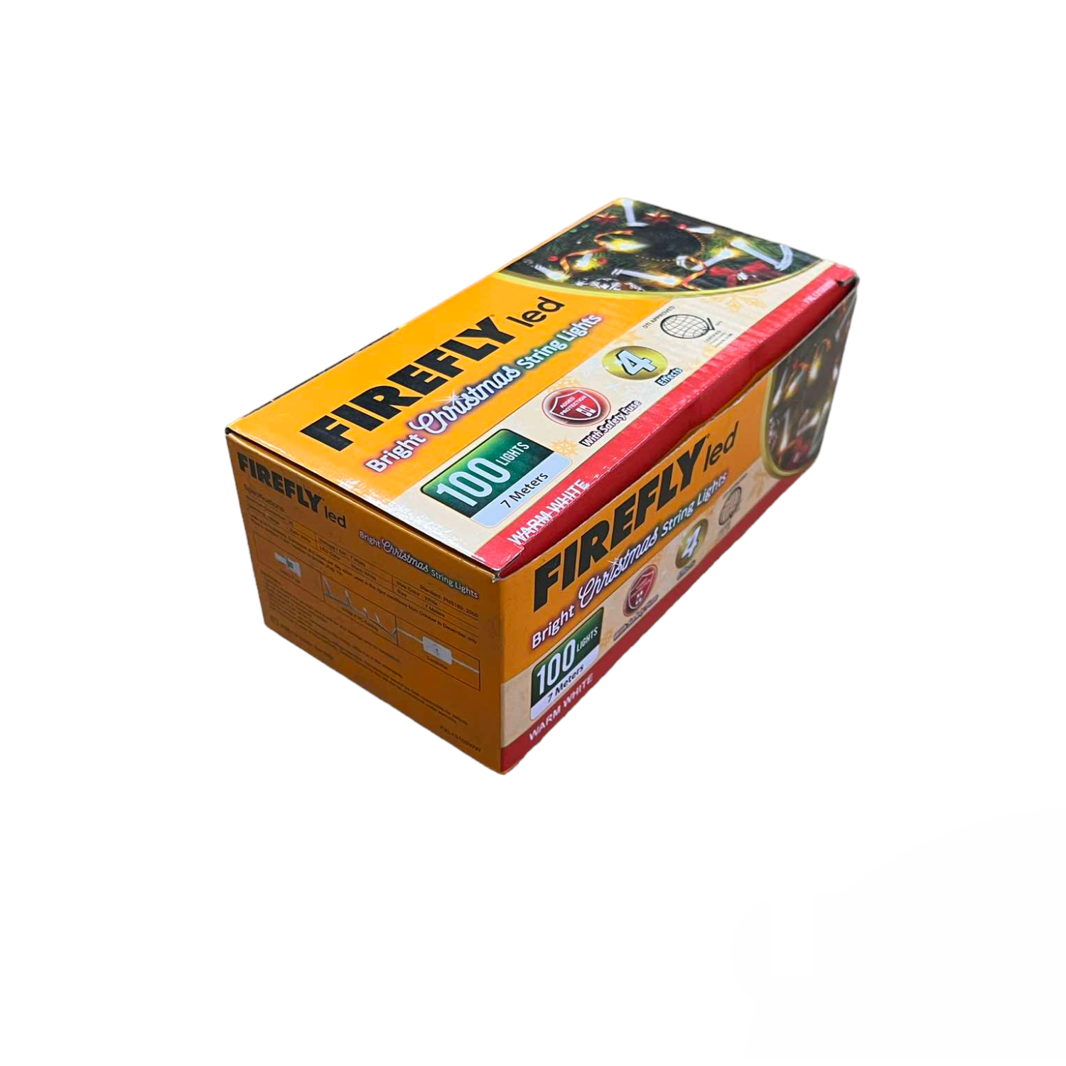 Firefly 100 LED Bulb Christmas Light Warm White 3000K 7 Meters 7W  220V Indoor Max of 20 Connection White Wire 4 Effects Steady, Running, Blinking, Alternating FXL13100WW Electx Electrical Supply