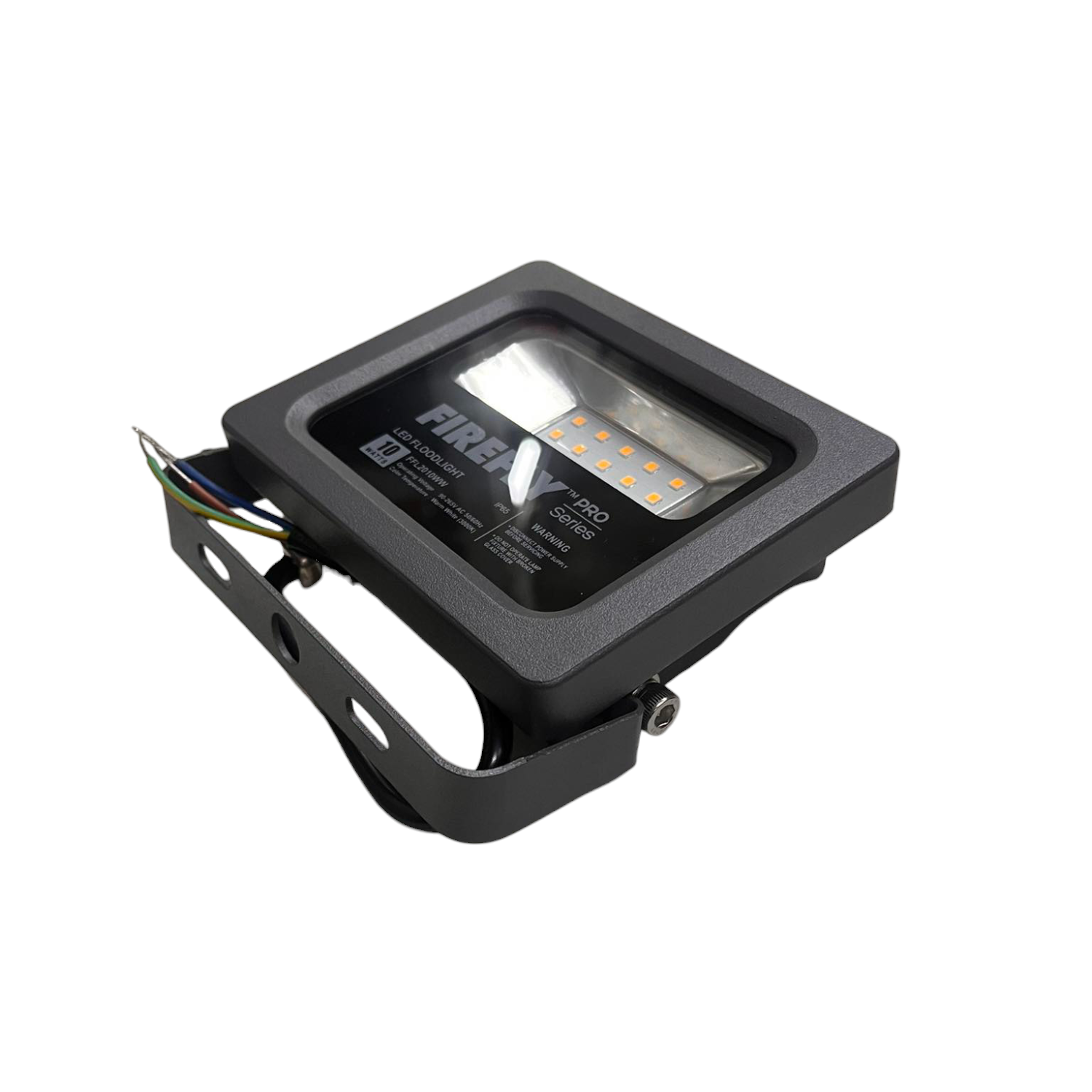 Black flood light on a white background