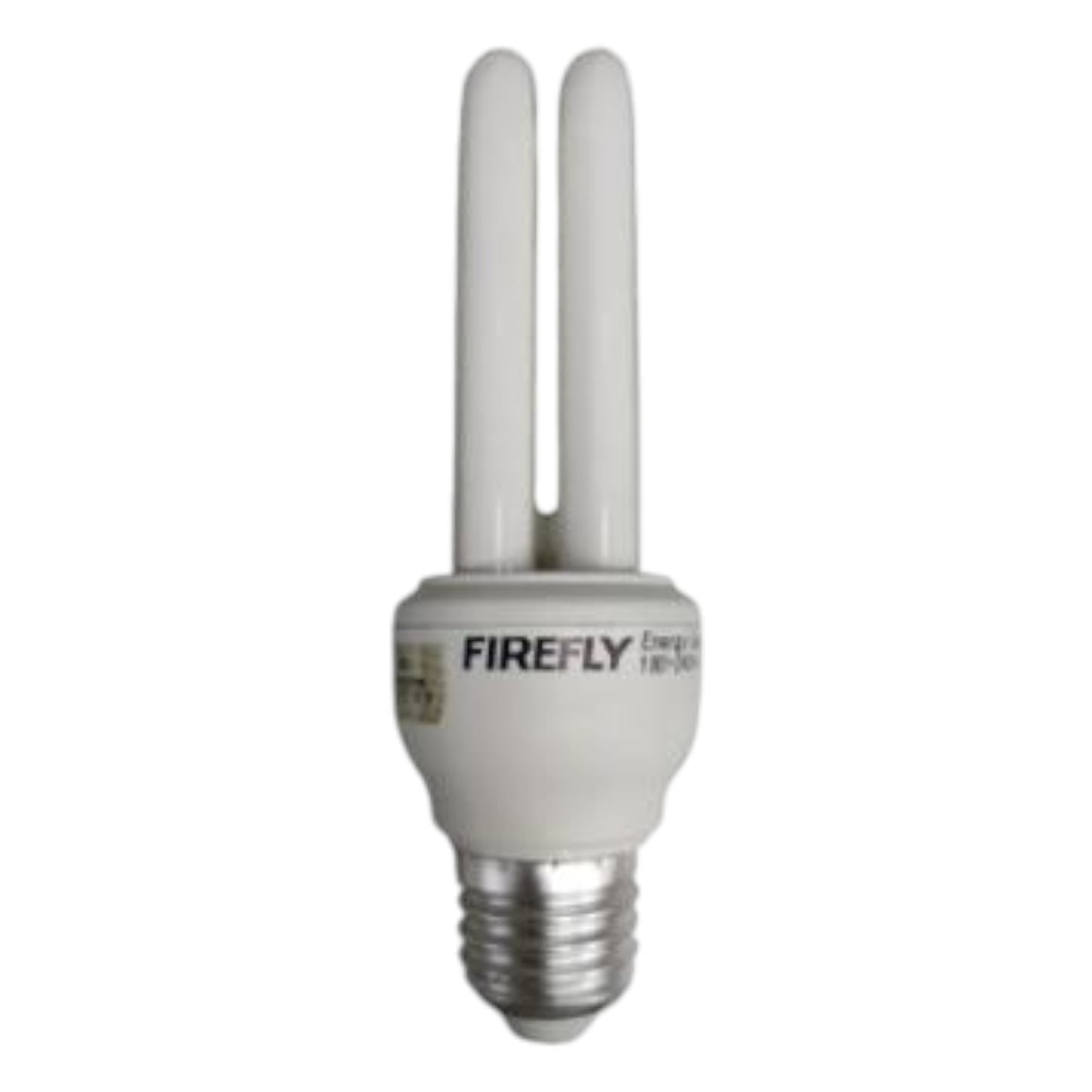 Compact fluorescent light bulb with 'Firefly' branding on a white  Firefly 11W Cool White 4000K CFL E27 220V 2U XEU22-11WCW Electx Electrical Supplybackground