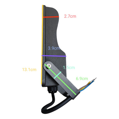 Measurement details of a fishing hook on a white background