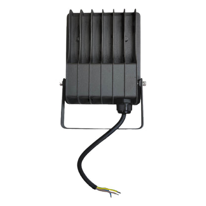 Black electronic component with wires on a white background