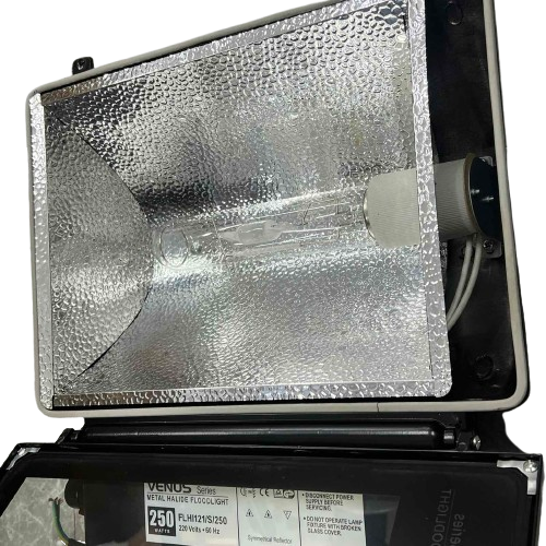Firefly 250W Metal Halide Flood Light Fixture Set with 250W Tubular Metal Halide Bulb