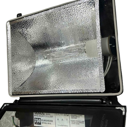 Firefly 250W Metal Halide Flood Light Fixture Set with 250W Tubular Metal Halide Bulb