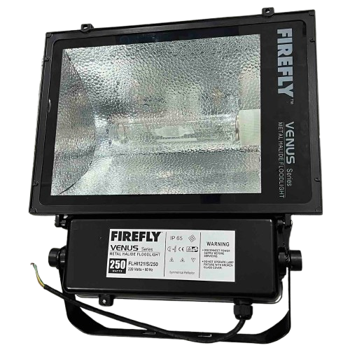 Firefly 250W Metal Halide Flood Light Fixture Set with 250W Tubular Metal Halide Bulb