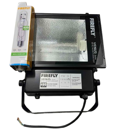 Firefly 400W Metal Halide Flood Light Fixture Set with 400W Tubular Metal Halide Bulb Venus Series