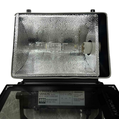 Firefly 400W Metal Halide Flood Light Fixture Set with 400W Tubular Metal Halide Bulb Venus Series