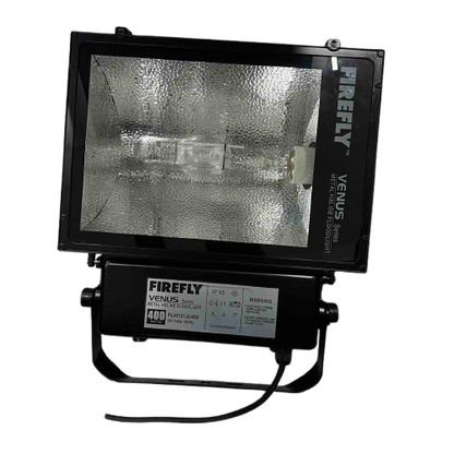 Firefly 400W Metal Halide Flood Light Fixture Set with 400W Tubular Metal Halide Bulb Venus Series