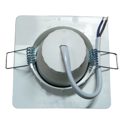 Electrical component with coils and wires on a white background