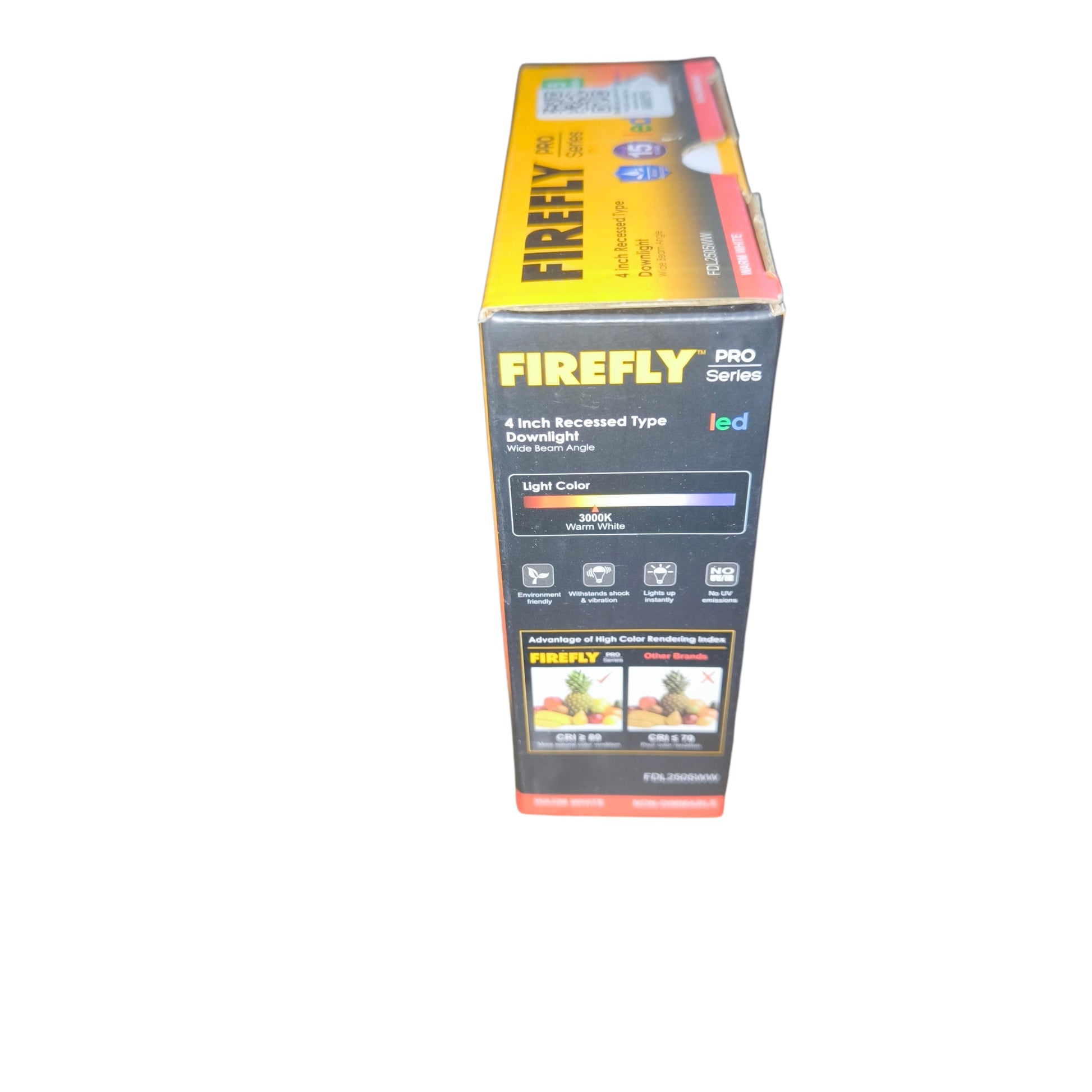 Firefly LED light bulb packaging on a white background