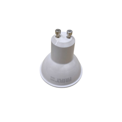 White light bulb on a white background