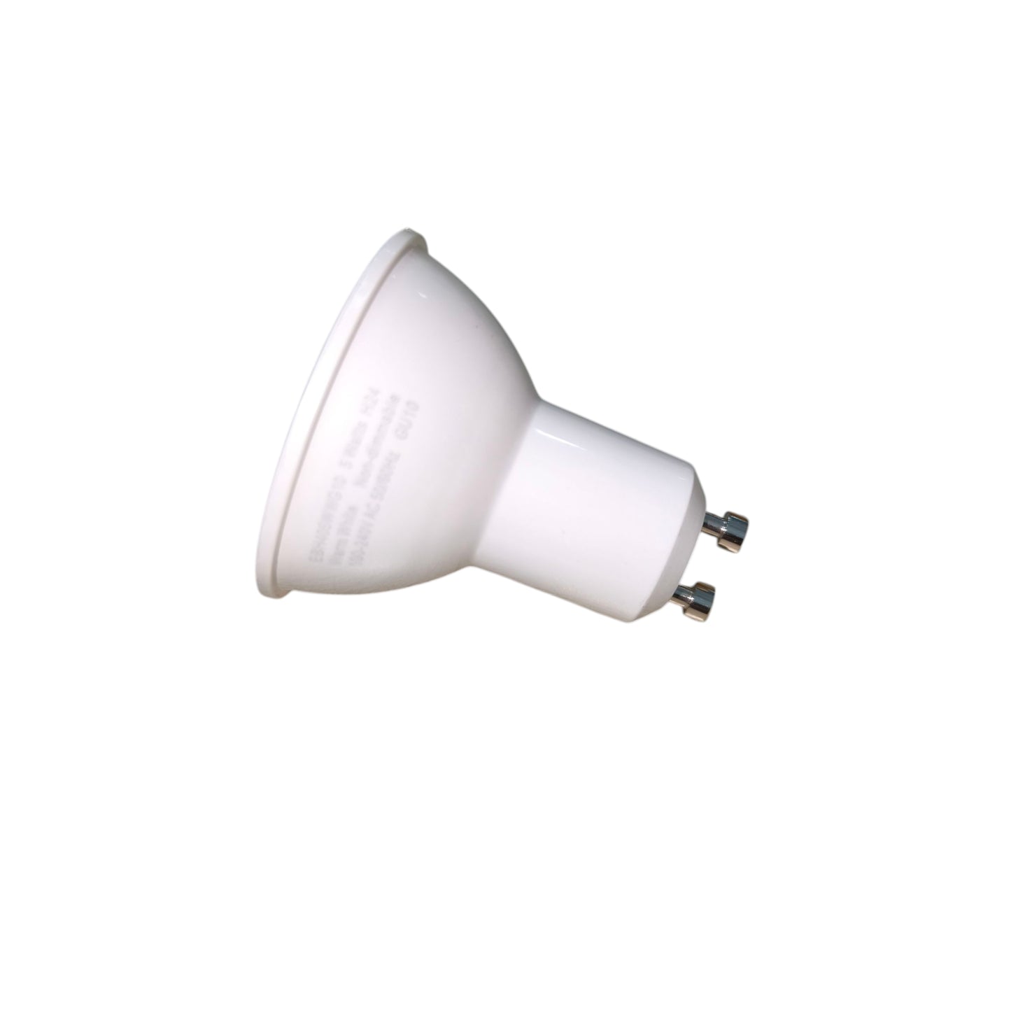 White light bulb on a white background