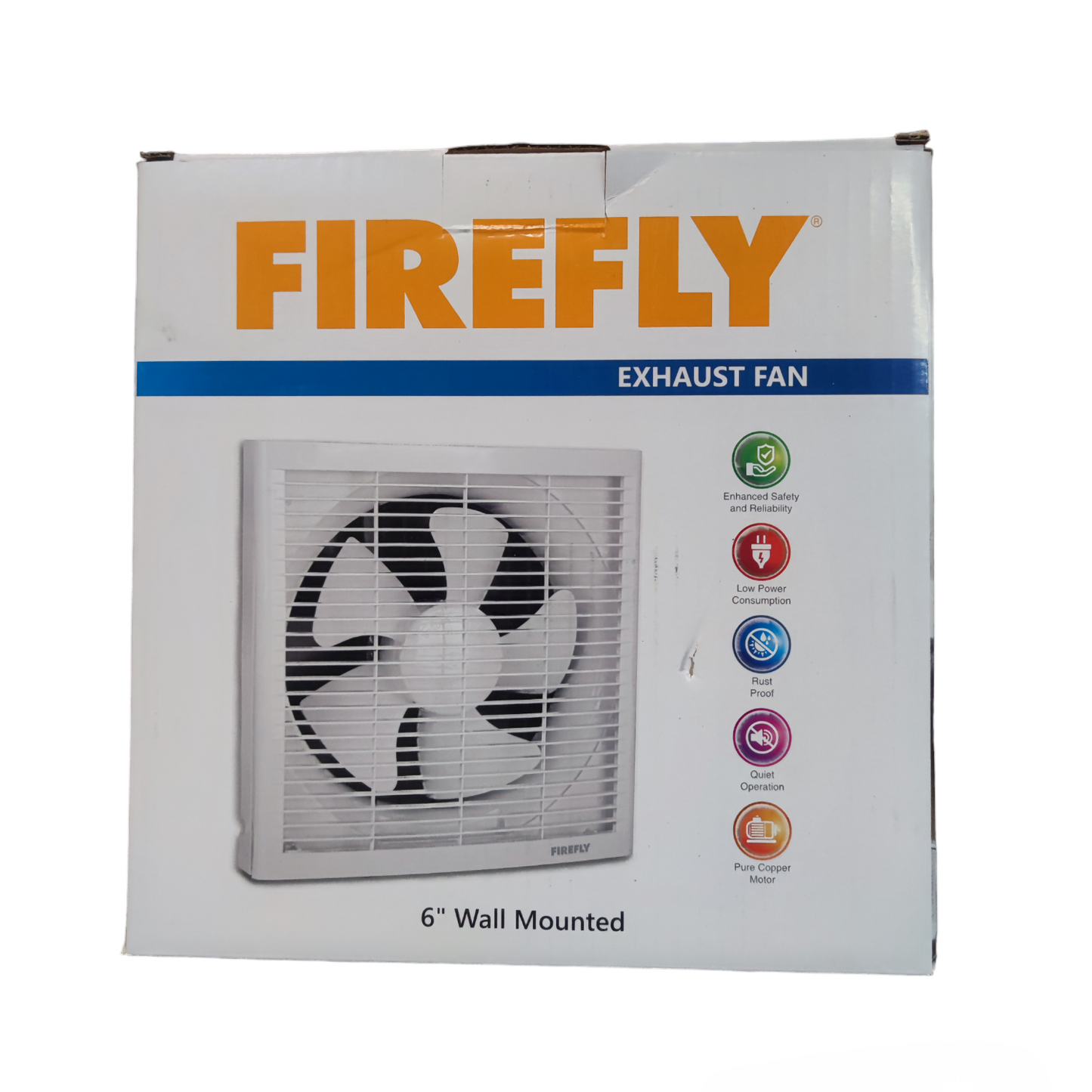 Firefly 6 Inches Wall Mounted Exhaust Fan with Back Cover 220V FEFW20/06W Electx Electrical Supply