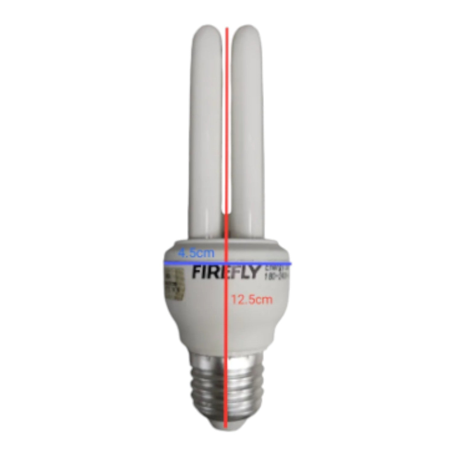 Compact fluorescent light bulb with 'Firefly' branding on a white  Firefly 7W Daylight 6500K CFL E27 220V 2U XEU22-7WDL Electx Electrical Supplybackground