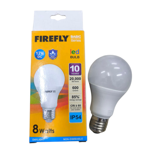 Firefly LED bulb with packaging on a white background