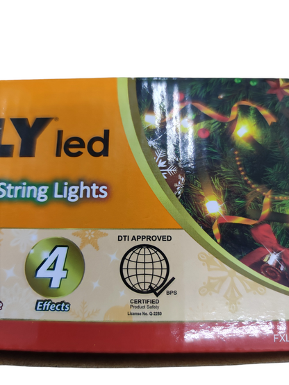 Firefly LED Christmas Light 100 Light 7 Meters 4 Effects Warm White 220V Green Wire FXL12100WW
