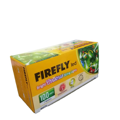 Firefly LED Christmas Light / String Light 100-Bulbs 7meters 7W w/ 4 Effects White, White wire Electx Electrical