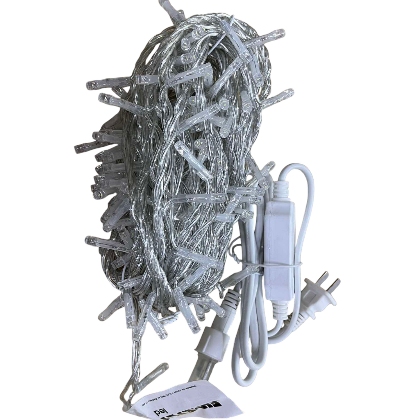 Firefly LED Christmas Light / String Light 150 LED Light Bulbs 10 Meters  Steady only Daylight Transparent White Wire ( Indoor/ Outdoor use ) FXL1115044WH Electx Electrical SUpply