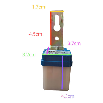 Measurement chart of a firefly product with dimensions labeled on a white background