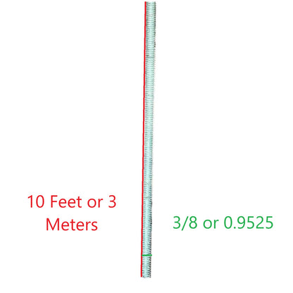 Local Full Thread Rod 3/8 x 10 Feet or 0.9525 x 3 Meters