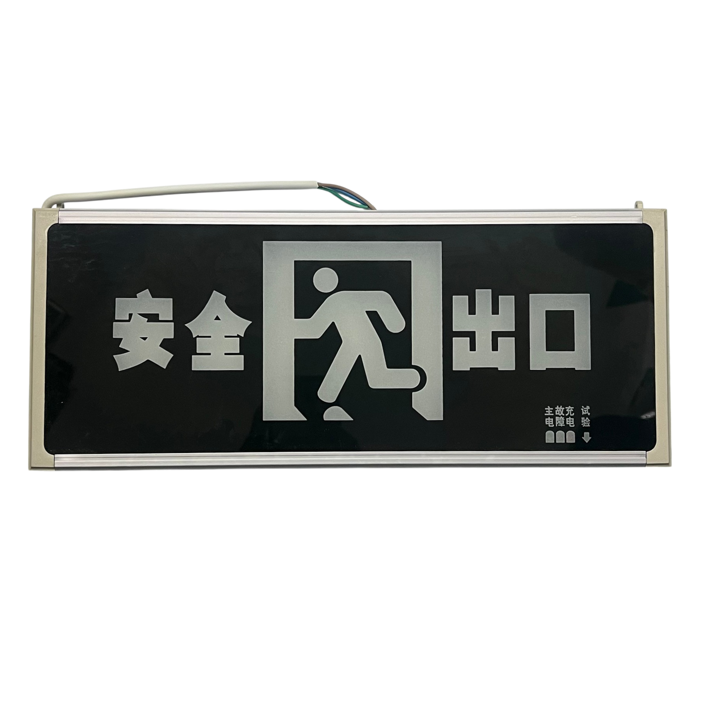 LED Exit Sign Single Face 220V 3W Glass ( Safe Exit) GB17945-2000 (B)SF
