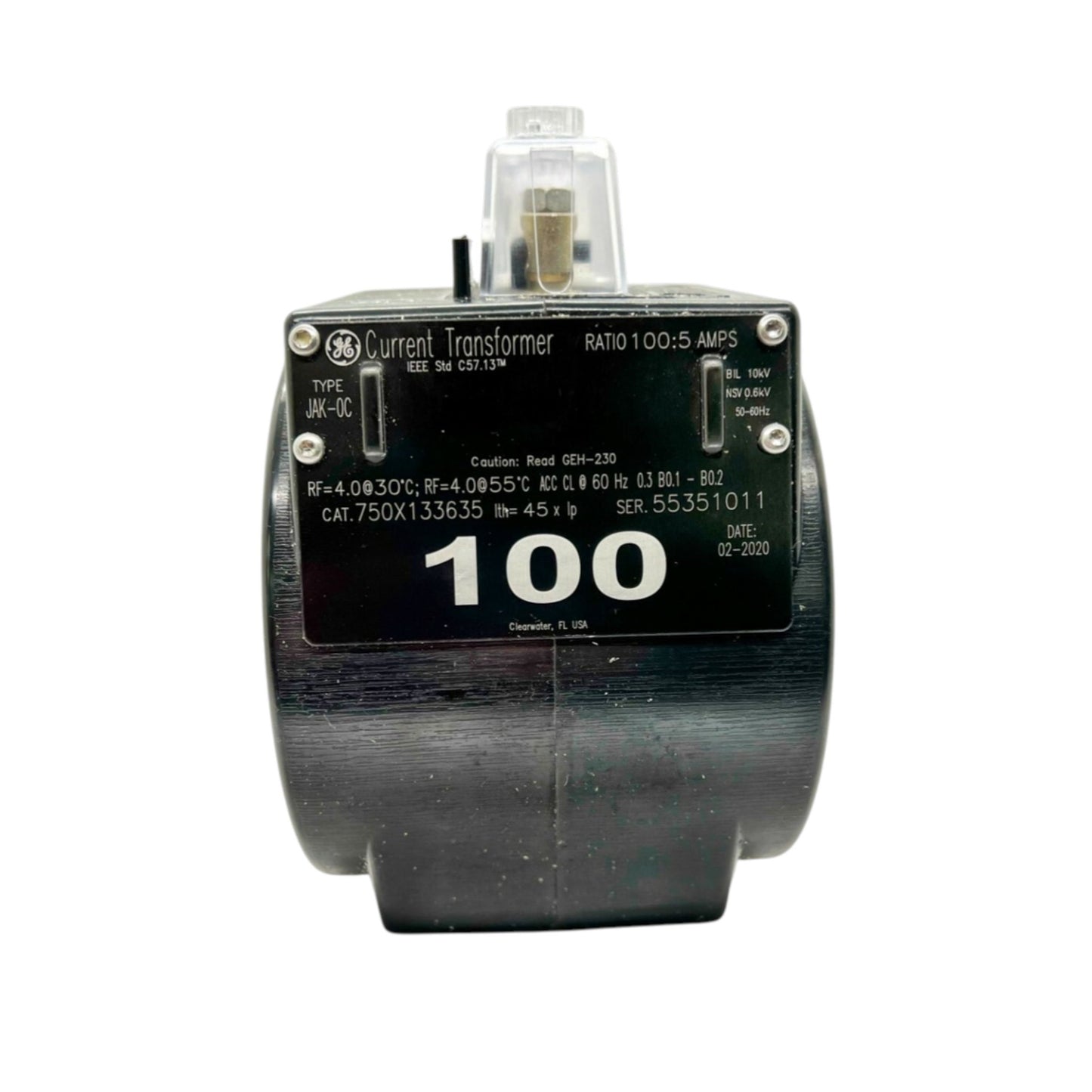 GE 100:5A Current Transformer JAK-0C With ERC Certification