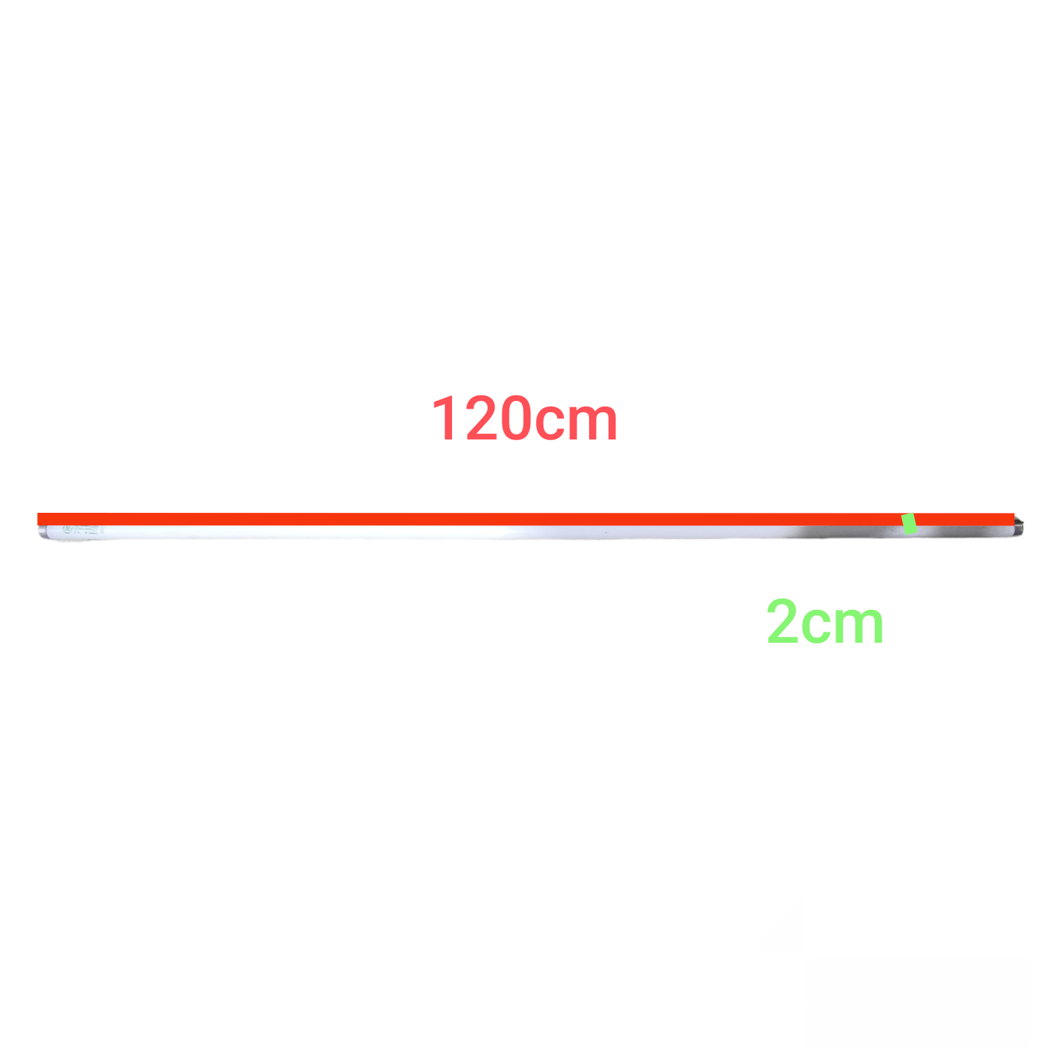 Red and white rod with measurements on a white background GE 32W T8 Fluorescent Tube Linear Daylight 6500K F32T8XLSPX65ECO Electx Electrical Supply