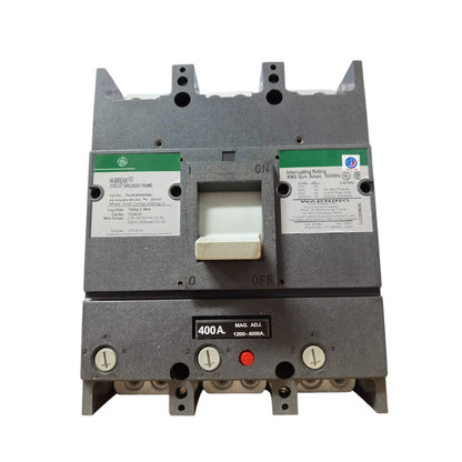 GE 400A 3 Pole Industrial Circuit Breaker THJK436400WLX Hi-Break