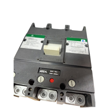 GE 400A 3 Pole Industrial Circuit Breaker THJK436400WLX Hi-Break