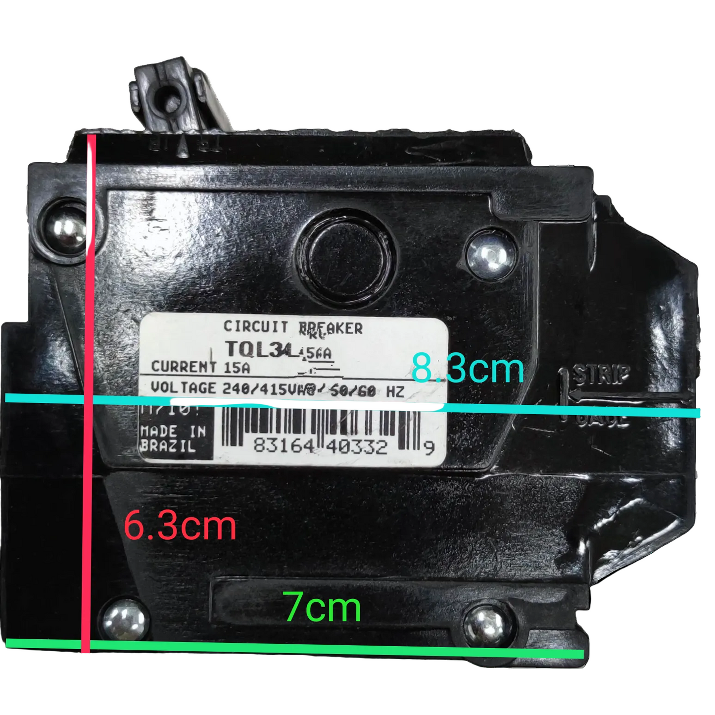 GE Circuit Breaker 100A 3Pole, 3 Phase Plug In Breaker TQL, Circuit Breakers TQL34100B
