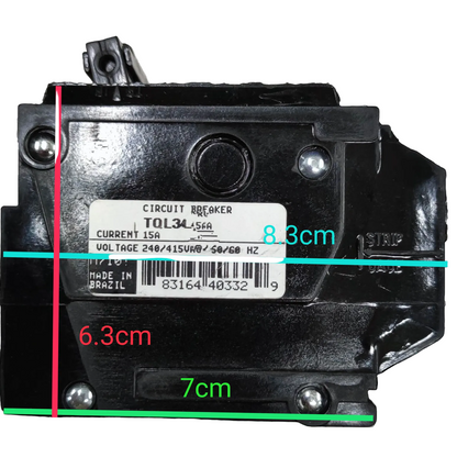 GE Circuit Breaker 70A 3Pole, 3 Phase Plug In Breaker TQL, Circuit Breakers TQL3470B
