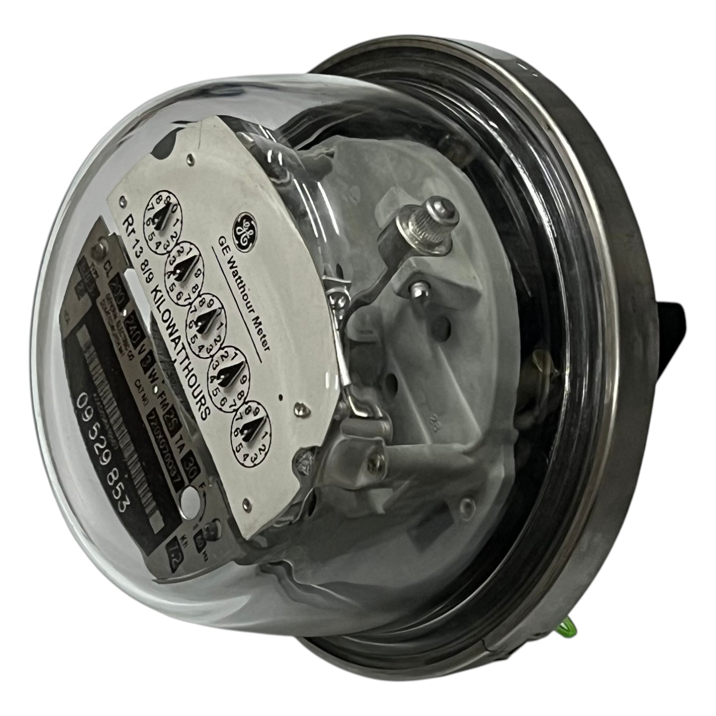 GE I-70-S FM2S KWH Meter Analog Type 3 Wire Single Phase CL200 I70S 4 Jaws 240V 60Hz
