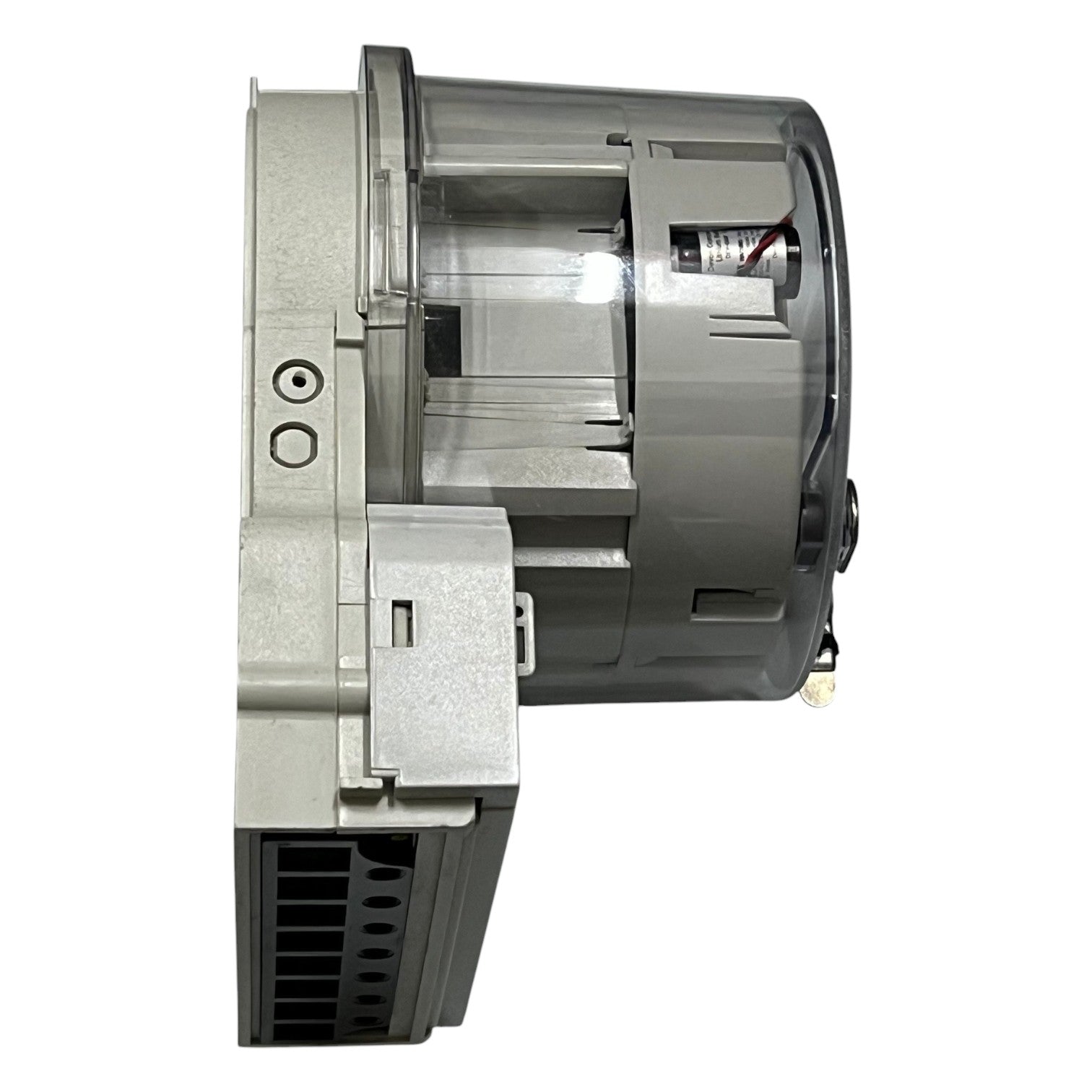 Mechanical component on a white background GE or Aclara KV2C FM48A KWH Electric Meter CT Rated 3 Phase 4 Wire CL20 TA2.5 60Hz 120V- 480VAC Electx Electrical SUpply