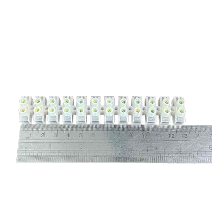 Grippes 10A 12 Pair PVC Terminal Block (4Pcs)