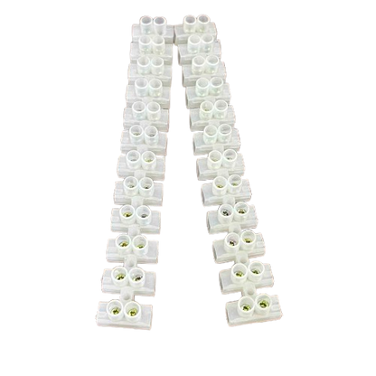 Grippes 30A 12 Pairs PVC Terminal Block (2PCS)