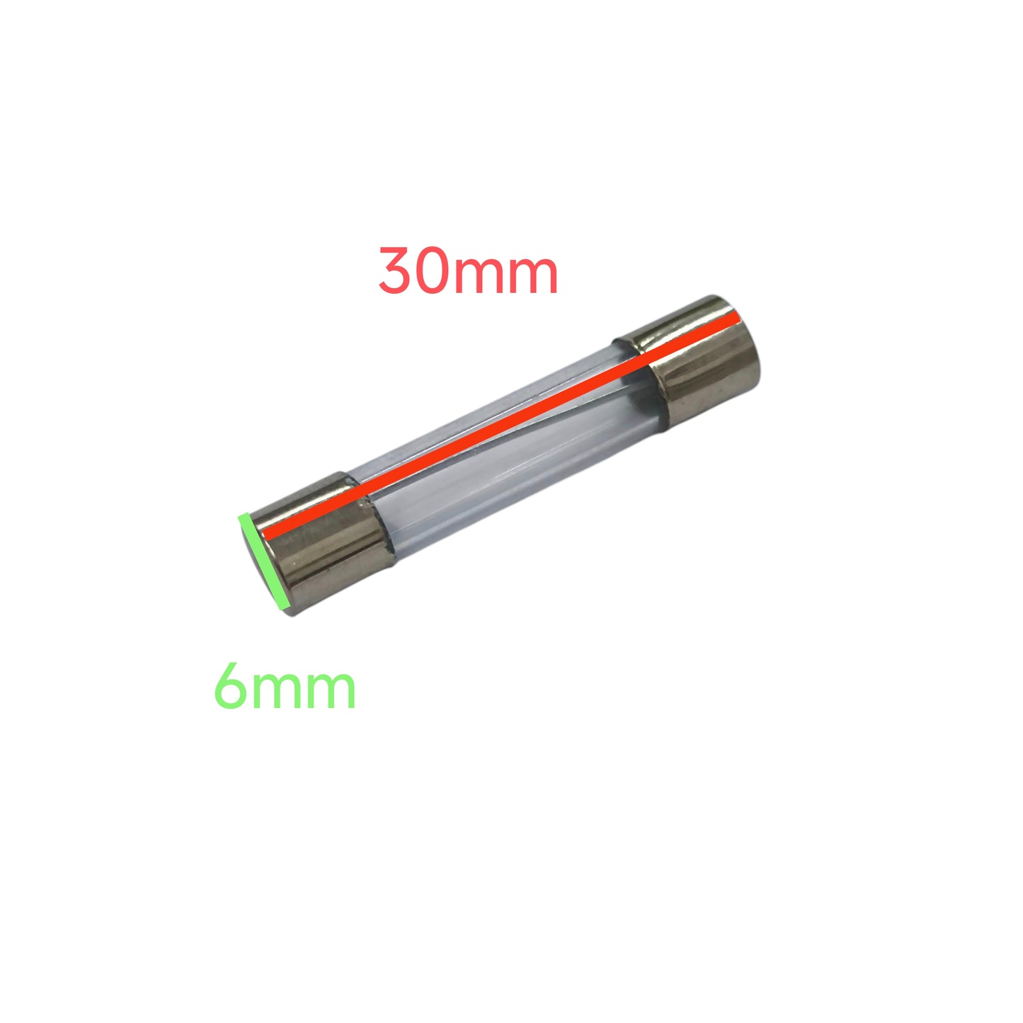 Glass Fuse 6x30mm 220V Available in 0.25A to 30A