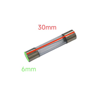 Glass Fuse 6x30mm 220V Available in 0.25A to 30A