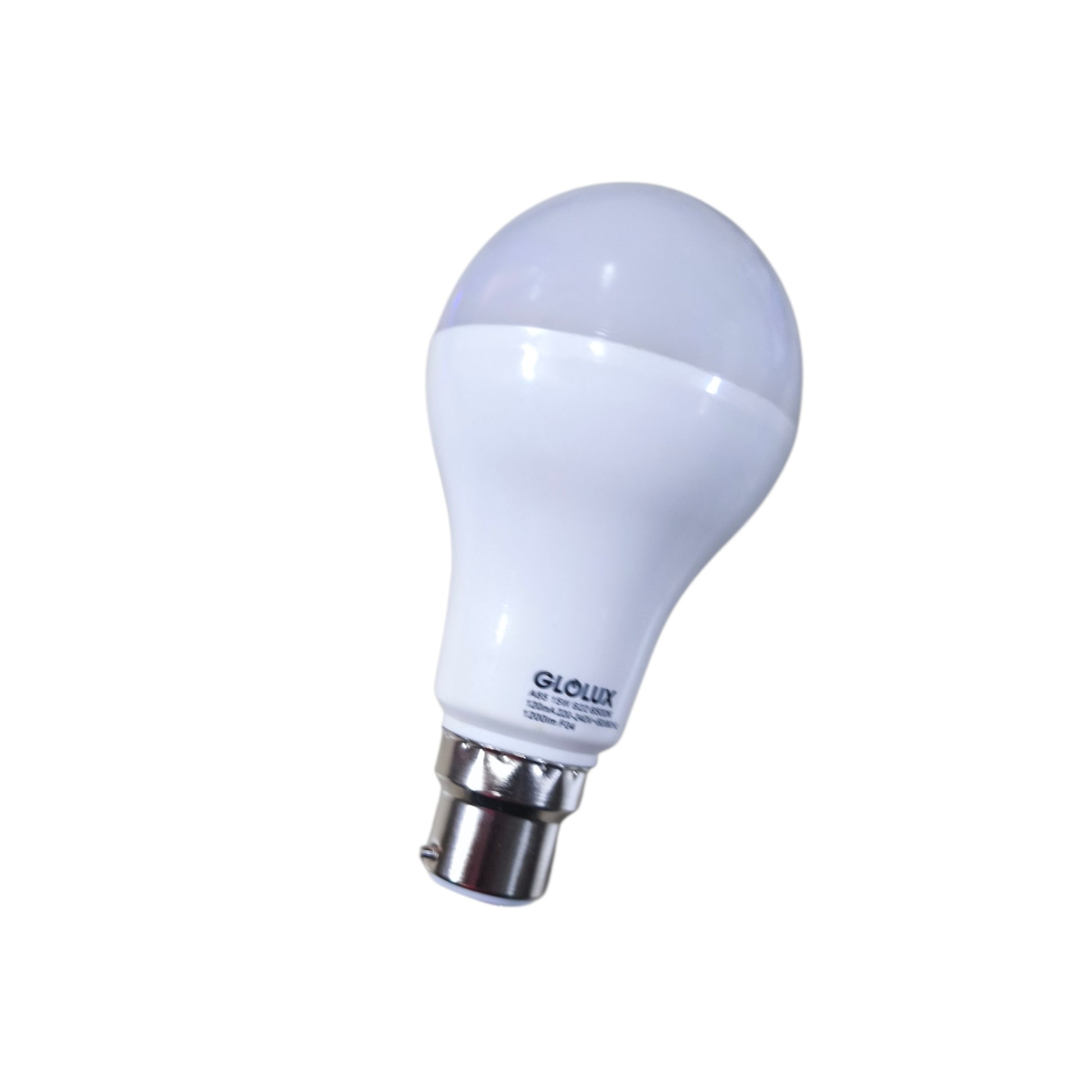 LED light bulb with 'Glowex' branding on a white background