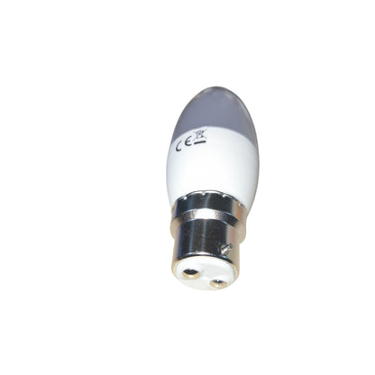 Small light bulb with a white base on a white background