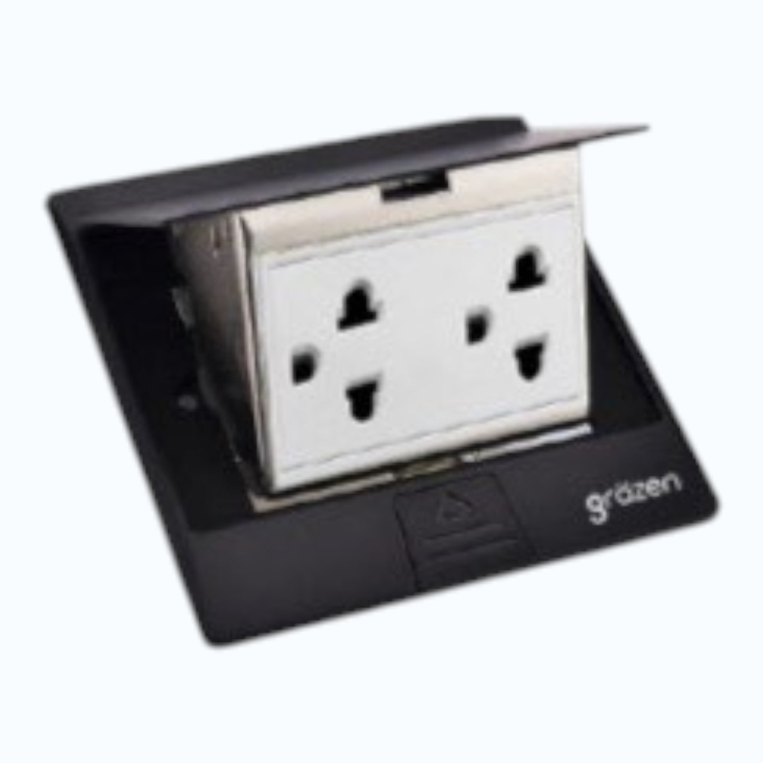 Grazen Gray Pop-up Floor Outlet 2 Gang Universal Outlet with Ground 10A 250V
