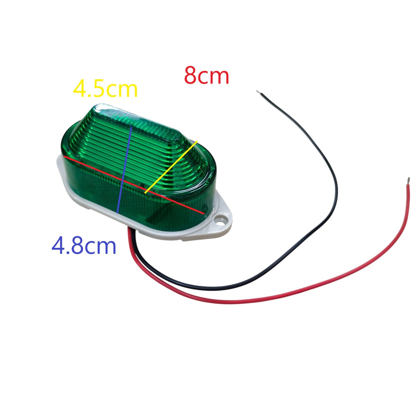 Green LED Warning Light with Siren 24V DC, Blinker Blinking LED Lamp Industrial Warning Design Strobe Light Function
