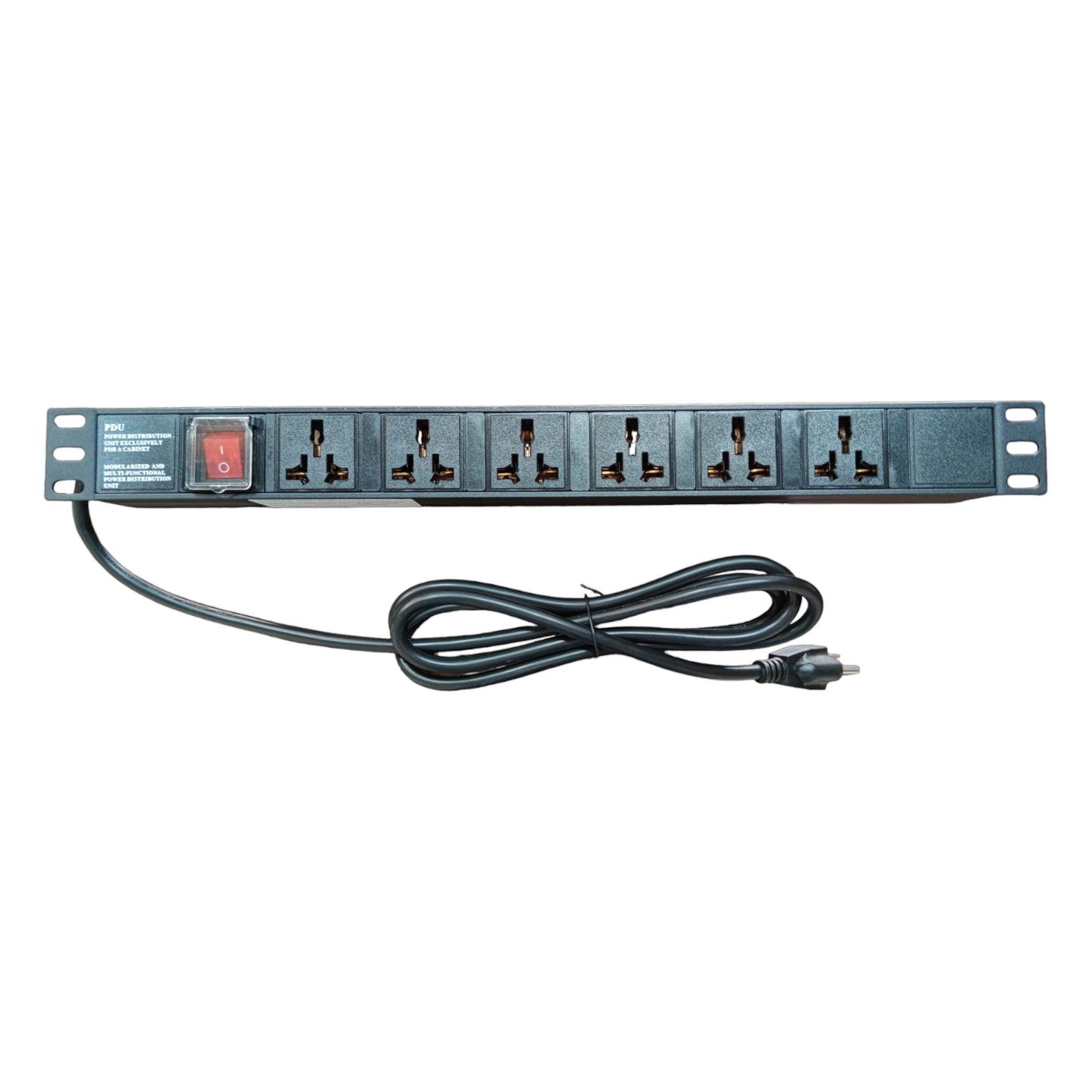 Grippes 6 Gang PDU 10A 220V Universal Outlet Type Power Distribution Unit 2200W