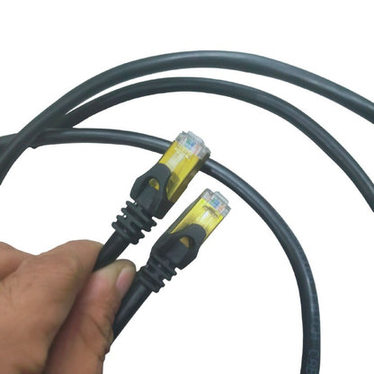 Grippes Cat 6 UTP Patch Cord Cable Gold Metal 24AWG 4Pairs 2 Meters Black