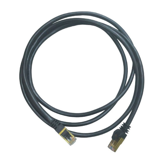 Grippes Cat 6 UTP Patch Cord Cable Gold Metal 24AWG 4Pairs 2 Meters Black